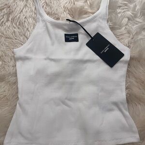 SKIMS Dolce & Gabbana White Rib Tank Top